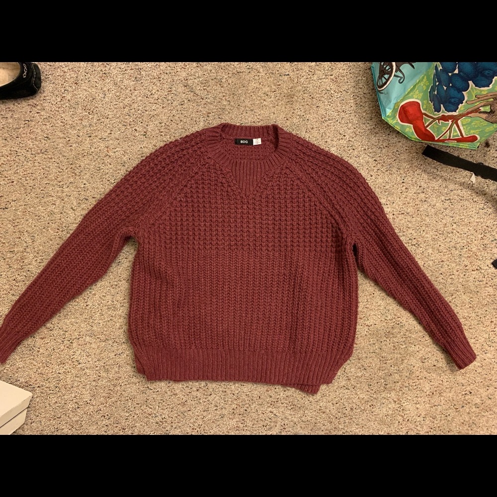 oversized red sweater